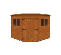 Buttercup Farm 8 X 8 Feet Corner Shed 12mm Shed - Solid Wood/softwood/pine - L235 X W235 X H209 Cm - Burnt Orange