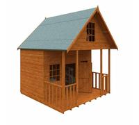 Buttercup Farm 8 X 8 Feet Lodge 12mm Shed - Solid Wood/softwood/pine - L235 X W235 X H290.6 Cm - Burnt Orange+D1024