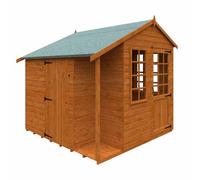 Buttercup Farm 8 X 8 Feet Multi 12mm Shed - Solid Wood/softwood/pine - L235 X W235 X H229.7 Cm - Burnt Orange