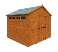 Buttercup Farm 8 X 8 Feet Security Apex 12mm Shed - Solid Wood/softwood/pine - L235 X W235 X H231.9 Cm - Burnt Orange