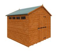 Buttercup Farm 8 X 8 Feet Security Apex 12mm Shed - Solid Wood/softwood/pine - L235 X W235 X H231.9 Cm - Burnt Orange