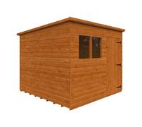 Buttercup Farm 8 X 8 Feet Super Pent 12mm Shed - Solid Wood/softwood/pine - L235 X W235 X H204.1 Cm - Burnt Orange