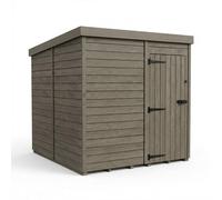 Buttercup Farm 8ft x 10ft Composite Pent Garden Shed Single Door No Windows - Grey Buttercup Farm Grey