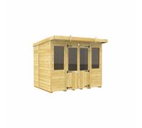 Buttercup Farm 8Ft X 5Ft Pent Summer House - Wood - L147 X W243 X H201 Cm