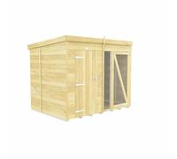 Buttercup Farm 8Ft X 6Ft Dog Kennel And Run Full Height - Wood - L178 X W243 X H201 Cm