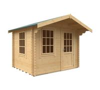 Buttercup Farm 8X10W The Carrington Plus 44mm Cabin - L235 X W295 X H261.6 Cm - Solid Wood/softwood/pine - Natural