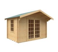 Buttercup Farm 8X12W The Lotherton Plus 44mm Cabin - L235 X W355 X H271.9 Cm - Solid Wood/softwood/pine - Natural