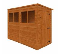 Buttercup Farm 8x4 Flex Pent Summerhouse Garden Sunroom 12mm Flex in Burnt Orange Buttercup Farm Burnt Orange