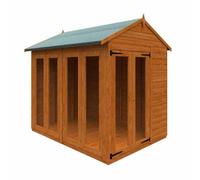 Buttercup Farm 8X6 Flex Apex Full Pane Summerhouse 12mm Flex - L238.8 X W175 X H23.32 Cm - Solid Wood/softwood/pine - Burnt Orange