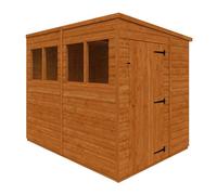 Buttercup Farm 8X6 Flex Pent 12mm Flex - L238.8 X W175 X H203 Cm - Solid Wood/softwood/pine - Burnt Orange