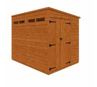 Buttercup Farm 8x6 Flex Pent Security Doubel Door 12mm Flex - L238.8 x W175 x H203 cm in Burnt Orange Buttercup Farm Burnt Orange