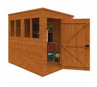 Buttercup Farm 8x6 Flex Pent Summerhouse Garden Sunroom 12mm Flex in Burnt Orange Buttercup Farm Burnt Orange