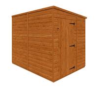 Buttercup Farm 8X6 Flex Pent Windowless 12mm Flex - L238.8 X W175 X H203 Cm - Solid Wood/softwood/pine - Burnt Orange