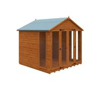 Buttercup Farm 8X8 Contemporary Summerhouse 12mm Shed - L235 X W235 X H243.7 Cm - Solid Wood/softwood/pine - Burnt Orange