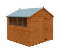 Buttercup Farm 8X8 Super Apex 12mm Shed - L235 X W235 X H231.9 Cm - Solid Wood/softwood/pine - Burnt Orange