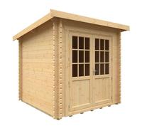 Buttercup Farm 8X8W The Kingsley Plus 44mm Cabin - L235 X W235 X H232.8 Cm - Solid Wood/softwood/pine - Natural