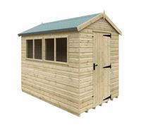 Buttercup Farm 9 X 6 Feet Apex Premier 16mm Shed - Solid Wood/softwood/pine - L265 X W175 X H242.3 Cm - Green