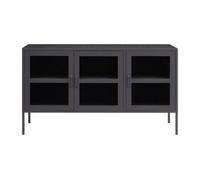 Buttercup Farm Acier Three Door Sideboard - Metal - L45 X W140 X H80 Cm - Grey