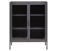 Buttercup Farm Acier Two Door Cabinet - Metal - L40 X W80 X H102 Cm - Grey