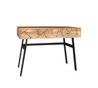Buttercup Farm Amar Console Table - Iron Base - Mango Wood/iron - L50 X W100 X H75 Cm - Light Finish - Assembly Required