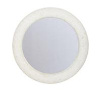 Buttercup Farm Aspen Bone Inlay Round Mirror - Wood/bone - L6 X W100 X H100 Cm - White/ivory