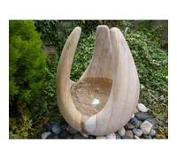 Buttercup Farm Babbling Lily Water Feature - Rainbow Sandstone Garden Fountain With Pump, Light, Reservoir And Grid - 50Cm Dia X 60Cm H