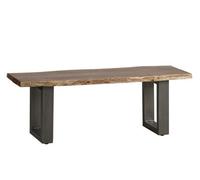 Buttercup Farm Baltic Live Edge Medium Bench - Metal/acacia Solid Wood - L40 X W125 X H45 Cm