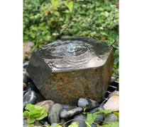 Buttercup Farm Basalt Crystal Fountain Water Feature With Pump, Light, Reservoir And Grid - W45 X H15 Cm