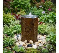 Buttercup Farm Basalt Fountain Water Feature with Pump - Dia30mm, 20-30cm W x 50cm H in Brown | Size: 30 cm W x 50 cm H Buttercup Farm Brown 30 cm W x 50 cm H