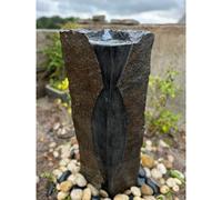 Buttercup Farm Basalt Large Column Water Feature With Pump, Light, Reservoir And Grid - Polished/cut/rustic Surf - 30-35Cm X 90Cm H