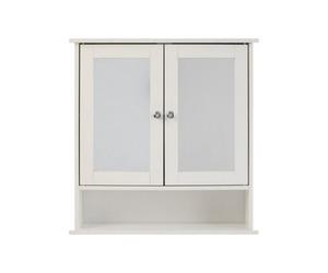 Buttercup Farm Bathroom Cabinet With Mirrored Doors - Wood/glass - L13 X W56 X H58 Cm - White