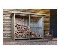 Buttercup Farm Billington Log Store Small - Timber - L96 x W160.6 x H123 cm in Brown Buttercup Farm Brown