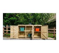 Buttercup Farm Chatburn 6 Recycle Box Store - Timber - Fits 6 x Recycle Boxes in Brown Buttercup Farm Brown