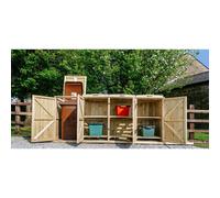 Buttercup Farm Chatburn Bin Store, Fits 1x 180L/240L Wheelie Bins & 6x Recycle Boxes in Brown Buttercup Farm Brown