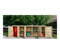Buttercup Farm Chatburn Bin Store, Fits 1x 180L/240L Wheelie Bins & 8x Boxes in Brown Buttercup Farm Brown