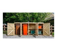 Buttercup Farm Chatburn Bin Store, Fits 2x 180L/240L Wheelie Bins & 4x Boxes in Brown Buttercup Farm Brown