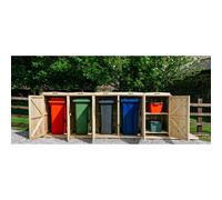 Buttercup Farm Chatburn Bin Store, Fits 4x 180L/240L Wheelie Bins & 2x Boxes in Brown Buttercup Farm Brown