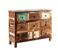 Buttercup Farm Coastal 9 Drawer Chest - Wood - L40 X W120 X H90 Cm