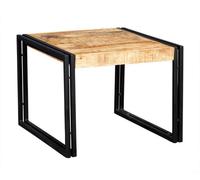 Buttercup Farm Cosmo Industrial Small Coffee Table - Solid Mango Wood - L60 X W60 X H45 Cm