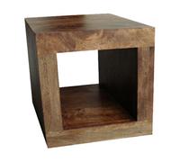 Buttercup Farm Dakota 1 Hole Display Unit - Mango Wood - L35 X W44 X H44 Cm - Dark Finish
