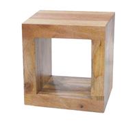 Buttercup Farm Dakota 1 Hole Display Unit - Mango Wood - L35 X W44 X H44 Cm - Light Finish