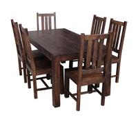 Buttercup Farm Dakota Dining Table - Mango Wood - L90 X W175 X H76 Cm - Dark Finish - Assembly Required