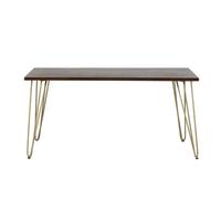Buttercup Farm Dark Gold Dining Table - Solid Mango Wood - L85 X W160 X H76 Cm