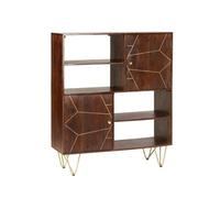 Buttercup Farm Dark Gold Display Cabinet - Solid Mango Wood - L40 X W120 X H135 Cm
