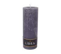 Buttercup Farm Dark Pewter Rustica Pillar Candle - Paraffin Wax - L7 X W7 X H19 Cm - Grey