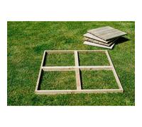 Buttercup Farm Decking Kit 6m (6 Frames & 24 Tiles) - Timber - L100 x W100 x H6.5 cm in Brown Buttercup Farm Brown