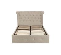 Buttercup Farm Edison Double Ottoman Bed - Metal/wood/textile - L219 X W163 X H110 Cm - Light Grey