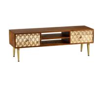 Buttercup Farm Edison Large Plasma Tv Stand - Solid Mango Wood - L40 X W140 X H45 Cm