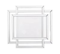 Buttercup Farm Farley Tri Rectangle Frame Mirror - Glass/mdf - L1.9 X W100 X H110 Cm
