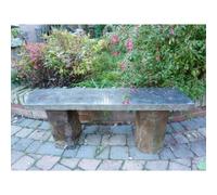 Buttercup Farm Galway Rustic Basalt Garden Bench - L120Cm, 6Cm Thick - Natural Finish